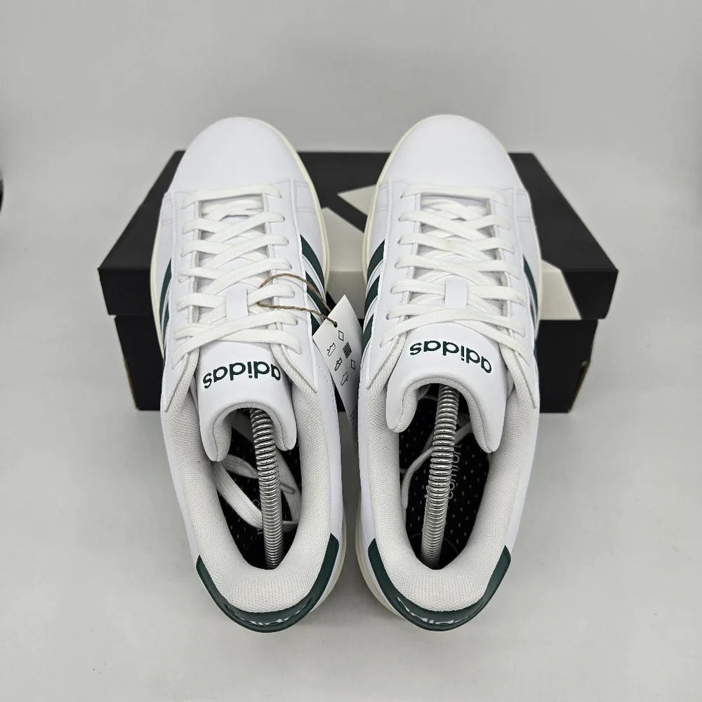 Adidas Men's Grand Court 2.0 'Cloud White Collegiate Green' Shoes JR2224 Size 11